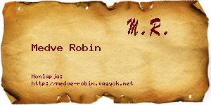 Medve Robin névjegykártya